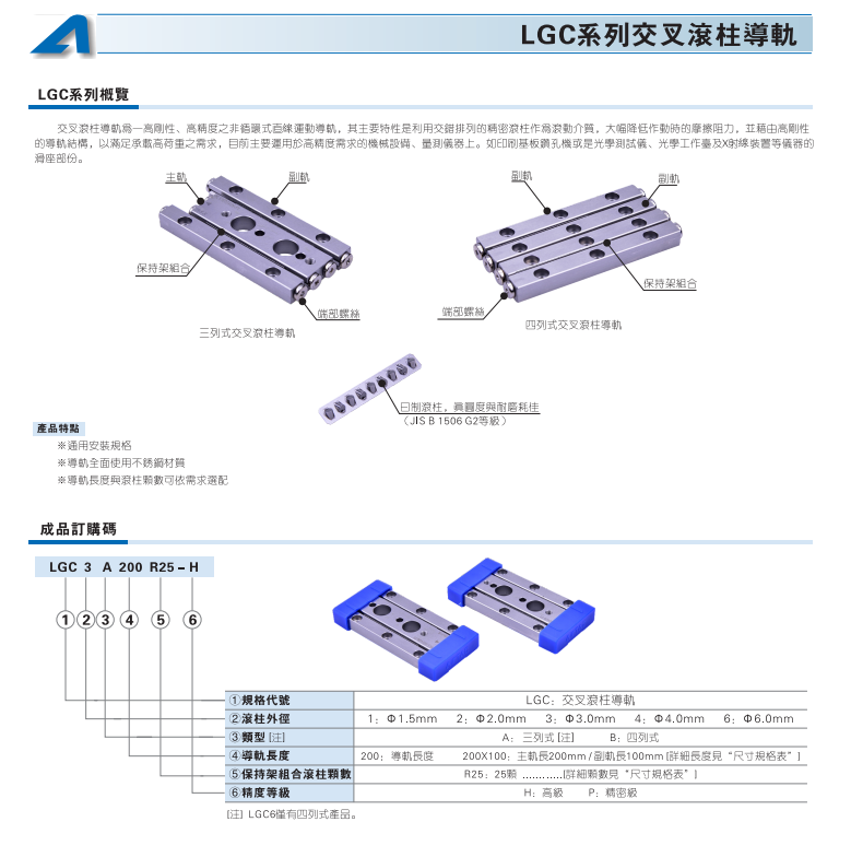 LGC系列交叉滚柱导轨
